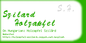 szilard holzapfel business card