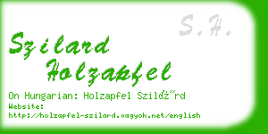 szilard holzapfel business card